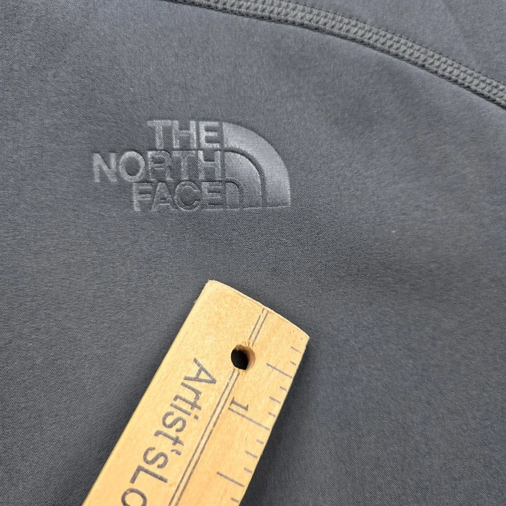 The North Face Cedar Trail Grid Jacket Mens Large Gray Quarter Zip Pullover‎